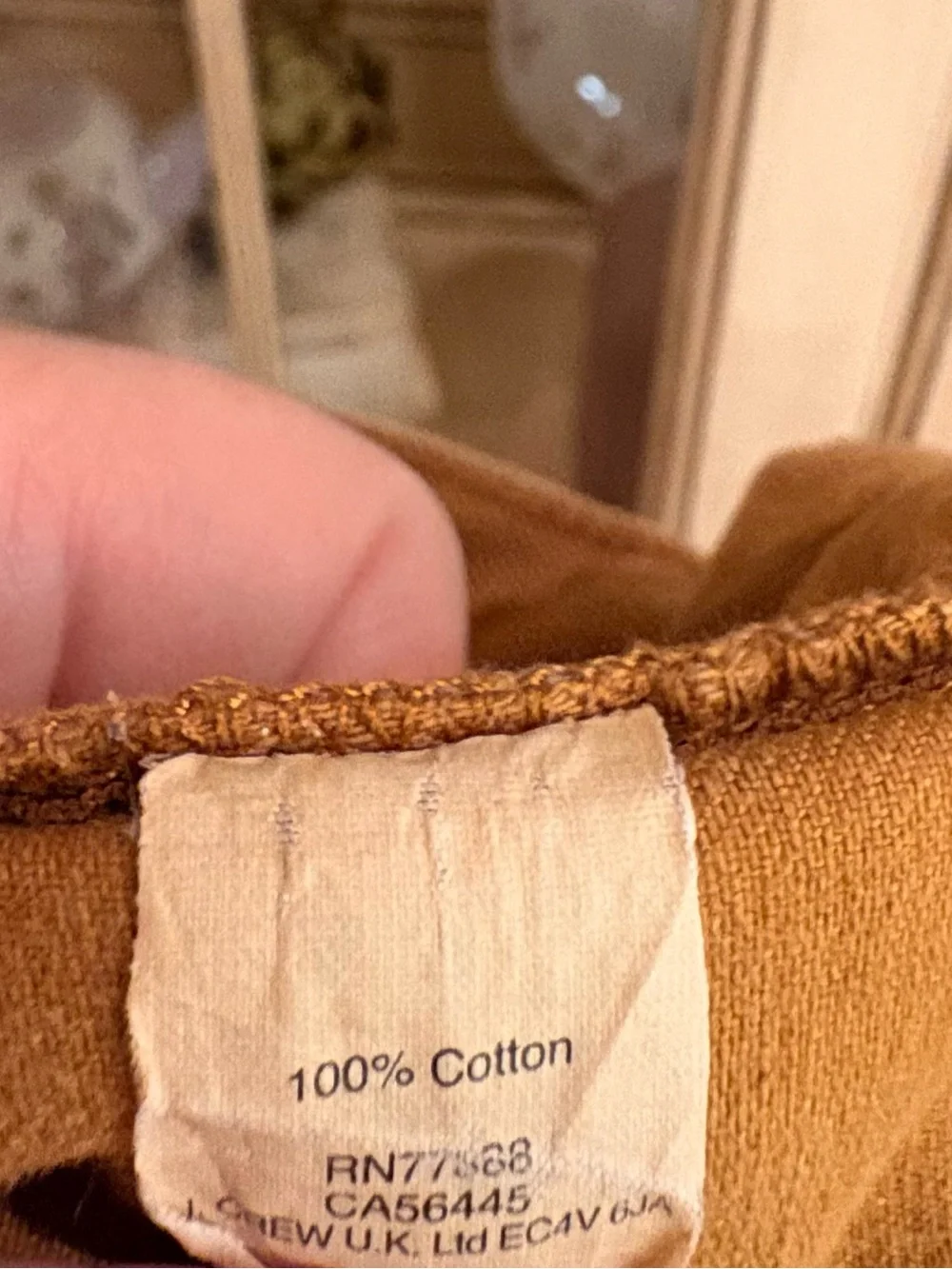 J. Crew Men's Straight Jeans in Camel Tan